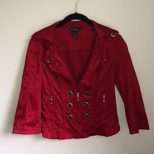 Scarlet Red Zip-Up Jacket